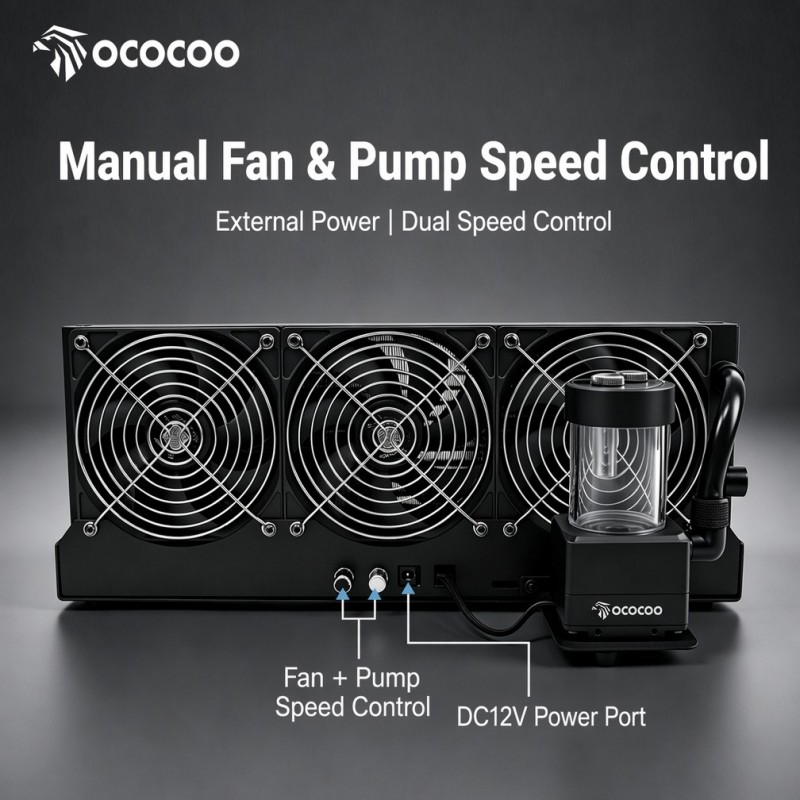 OCOCOO 360mm 외부 라디에이터 수냉식 키트 산 - External Radiator Water Cooling Kit 리뷰 및 가격